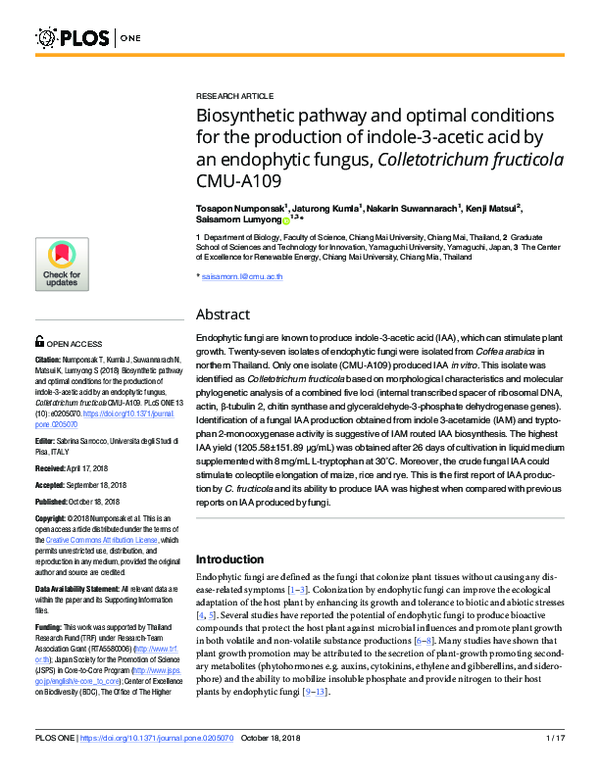 (PDF) Biosynthetic pathway and optimal conditions for the production of ...