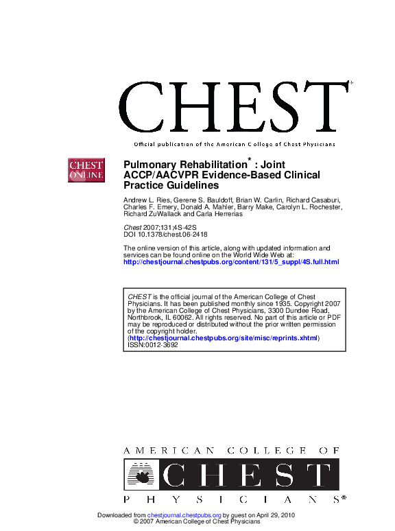 (PDF) Pulmonary rehabilitation: joint ACCP/AACVPR evidence-based ...