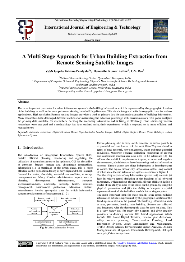 (PDF) A Multi Stage Approach for Urban Building Extraction from Remote ...