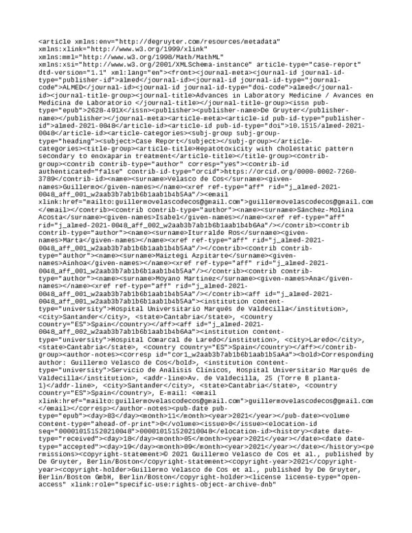 Hepatotoxicity with cholestatic pattern secondary to enoxaparin treatment