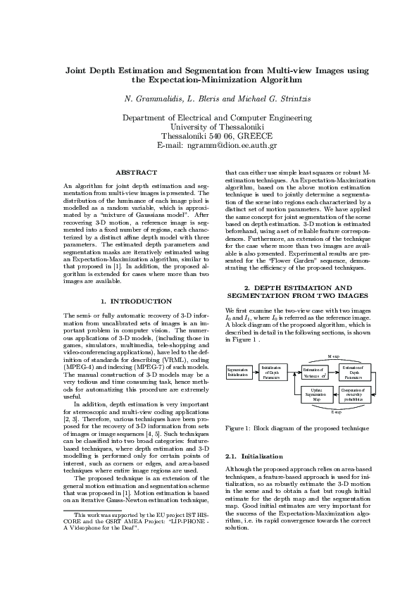 (PDF) Joint Depth Estimation and Segmentation from Multi-view Images ...