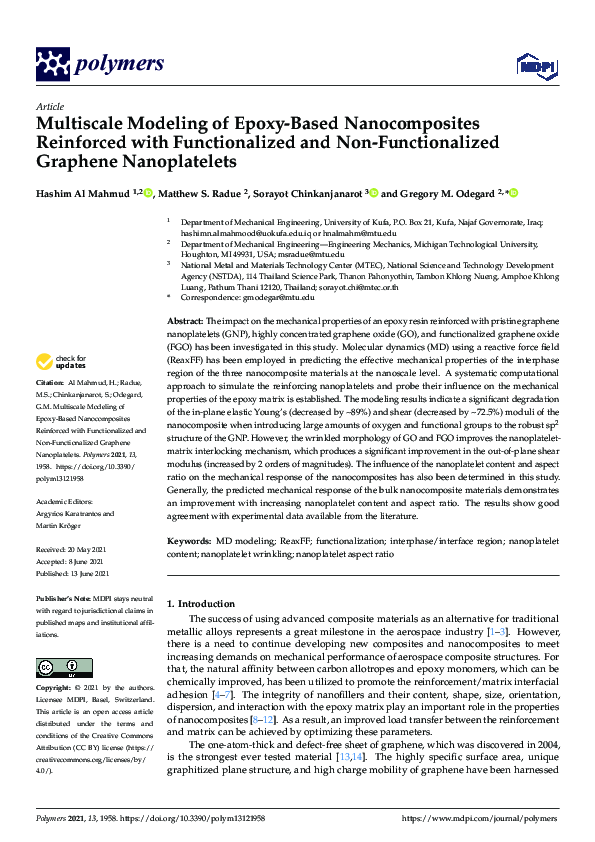 (PDF) Multiscale Modeling of Epoxy-Based Nanocomposites Reinforced with ...