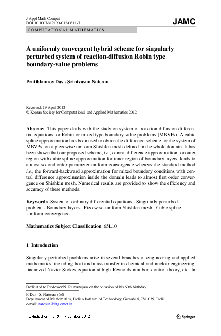 (PDF) A uniformly convergent hybrid scheme for singularly perturbed ...