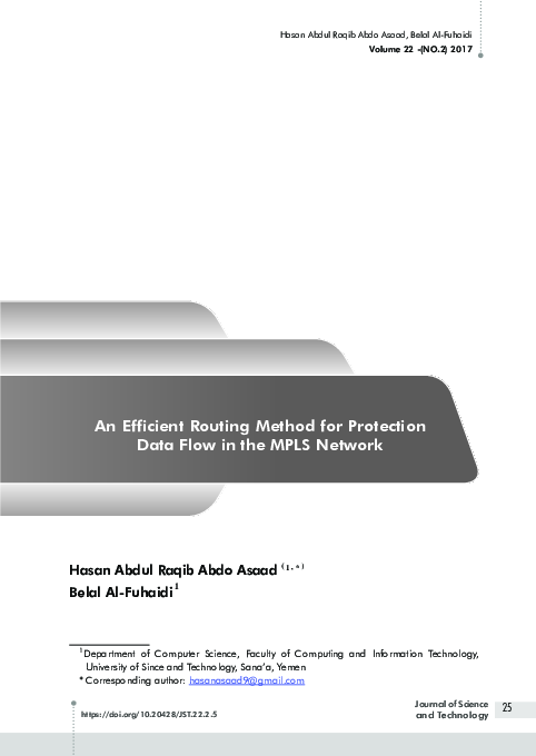 (PDF) An Efficient Routing Method for Protection Data Flow in the MPLS ...