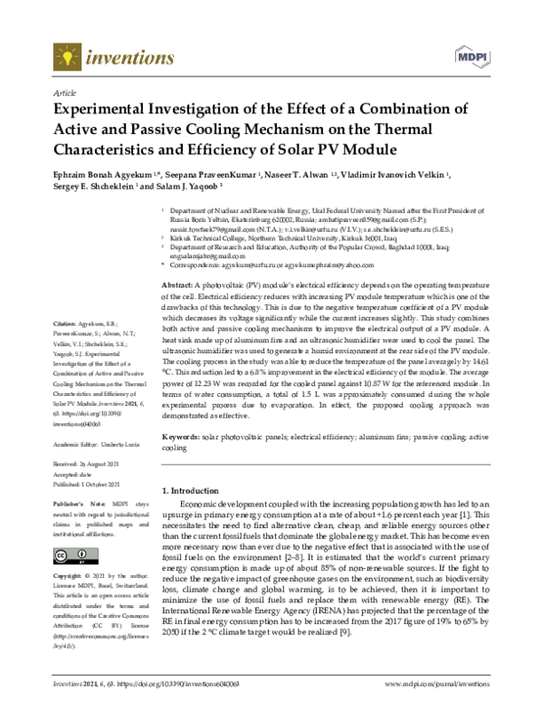 (PDF) Experimental Investigation of the Effect of a Combination of ...