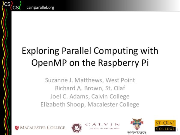 (PDF) Exploring Parallel Computing with OpenMP on the Raspberry Pi