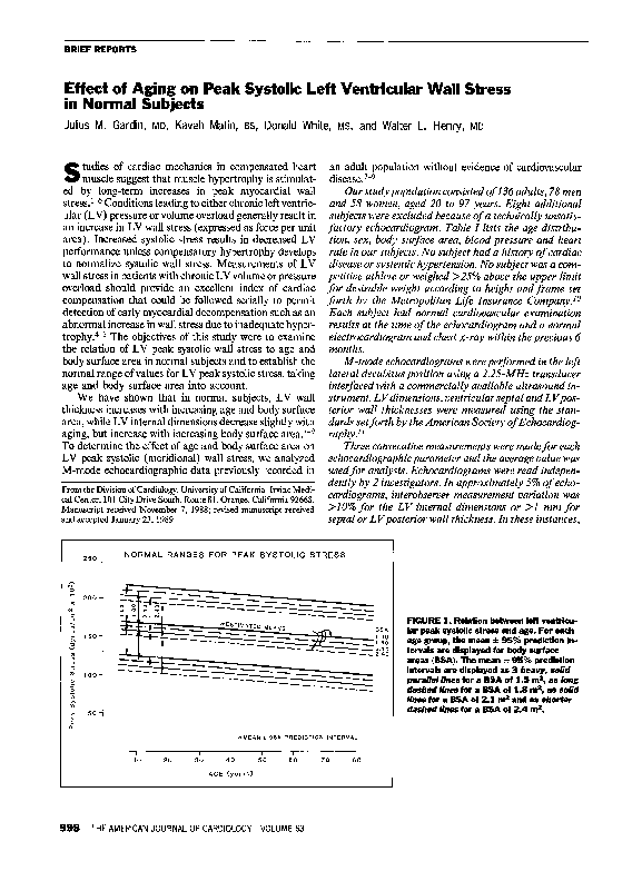 (PDF) Effect of aging on peak systolic left ventricular wall stress in ...