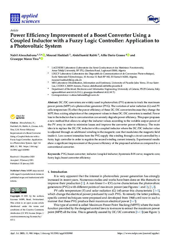 (PDF) Power Efficiency Improvement of a Boost Converter Using a Coupled ...