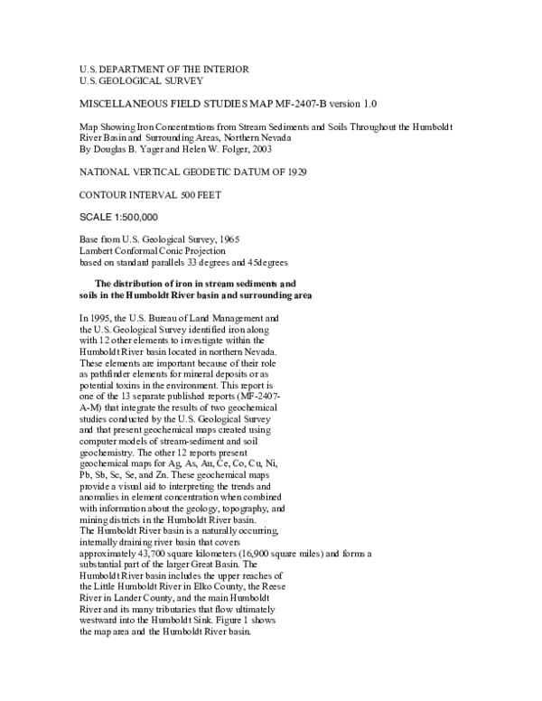 (PDF) MISCELLANEOUS FIELD STUDIES MAP MF2407B version 1.0 Map Showing ...