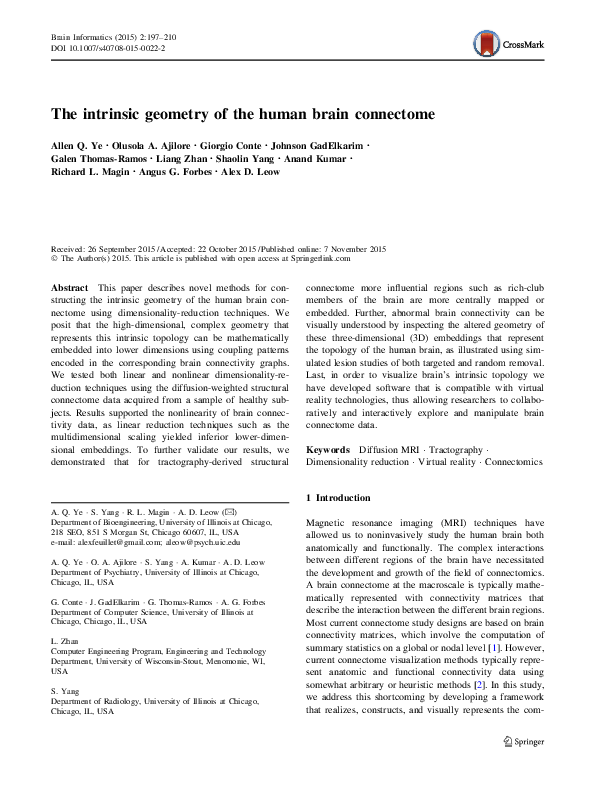 (PDF) The intrinsic geometry of the human brain connectome