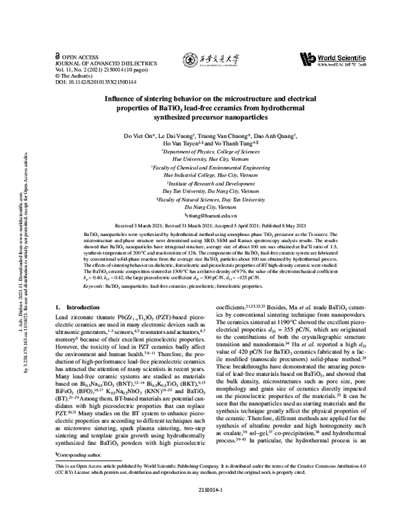 (PDF) Influence of sintering behavior on the microstructure and ...