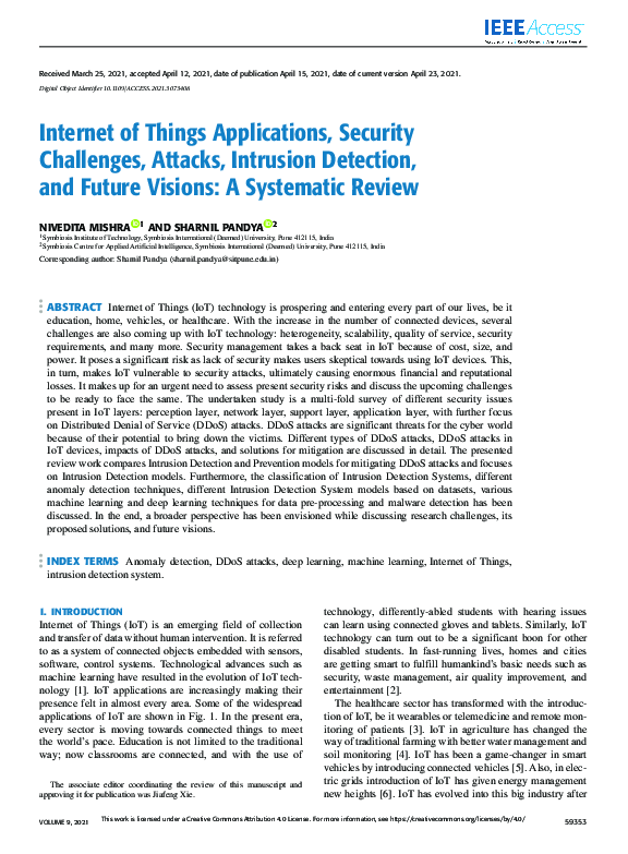 (PDF) Internet of Things Applications, Security Challenges, Attacks ...