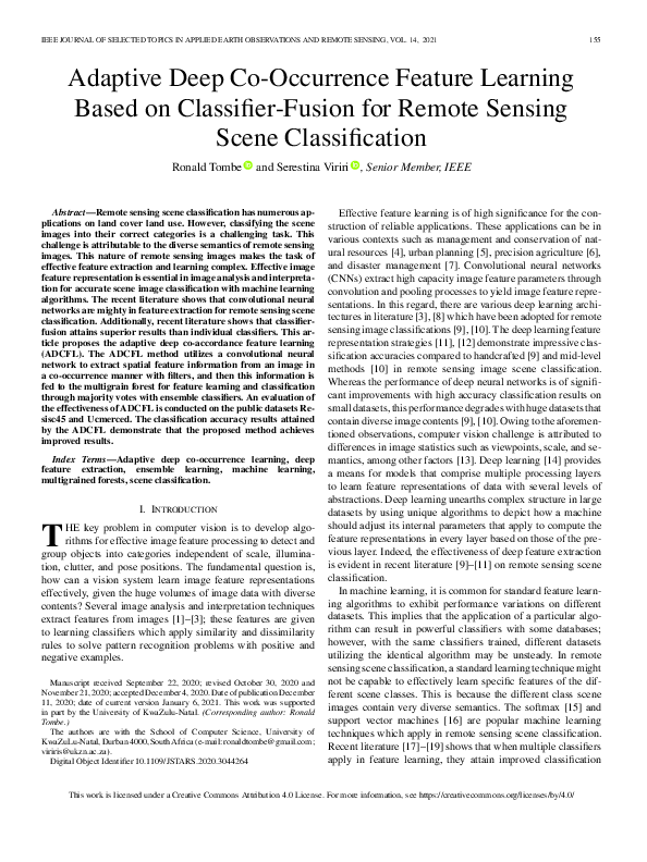 (PDF) Adaptive Deep Co-Occurrence Feature Learning Based on Classifier ...