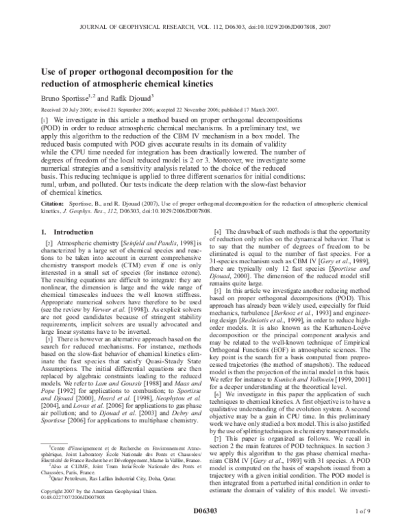 (PDF) Use of proper orthogonal decomposition for the reduction of ...