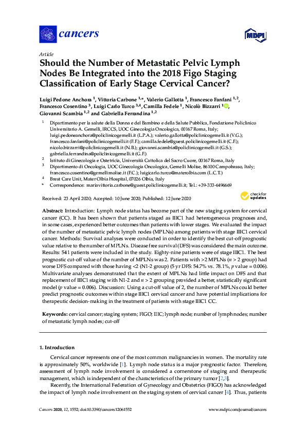 (PDF) Should the Number of Metastatic Pelvic Lymph Nodes Be Integrated ...