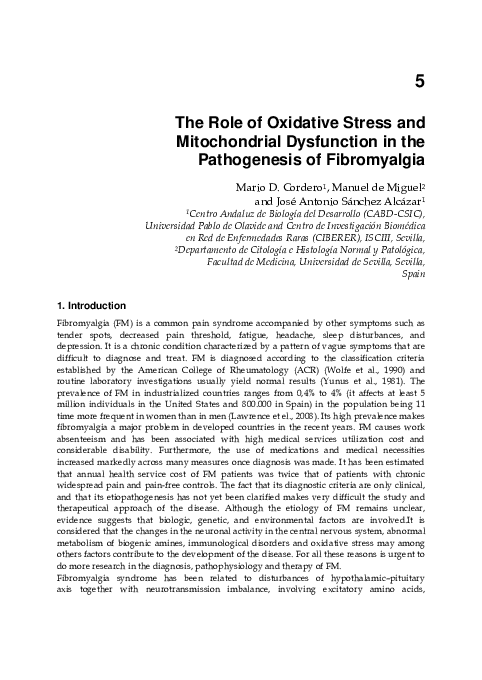 (PDF) The Role of Oxidative Stress and Mitochondrial Dysfunction in the ...