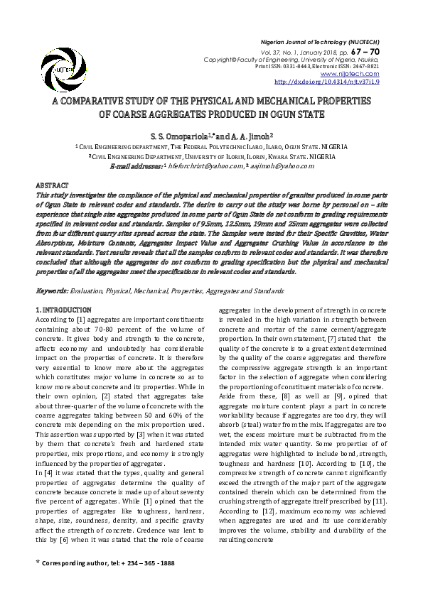 (PDF) A comparative study of the physical and mechanical properties of ...