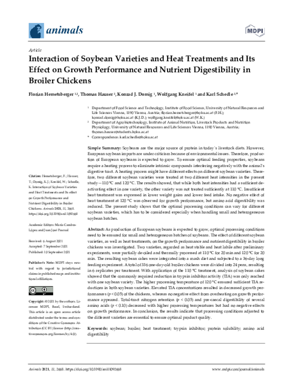 (PDF) Interaction of Soybean Varieties and Heat Treatments and Its ...