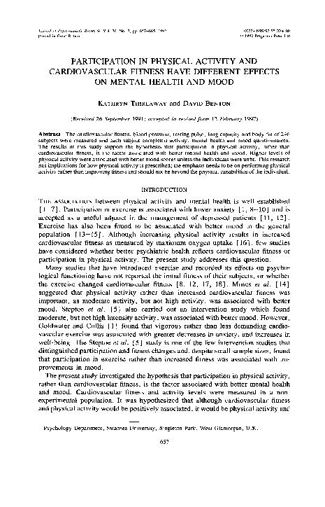 (PDF) Participation in physical activity and cardiovascular fitness ...