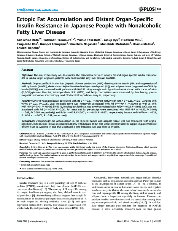 (PDF) Ectopic Fat Accumulation and Distant Organ-Specific Insulin ...