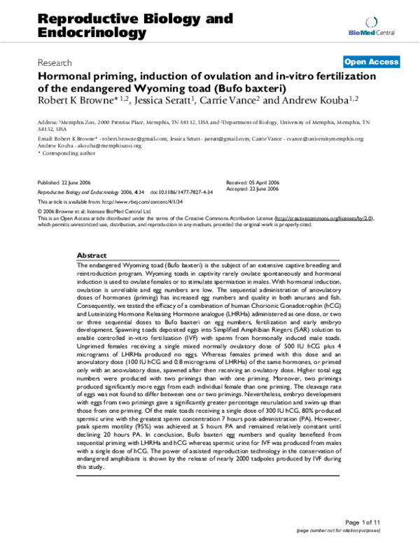 (PDF) Hormonal priming, induction of ovulation and in-vitro ...