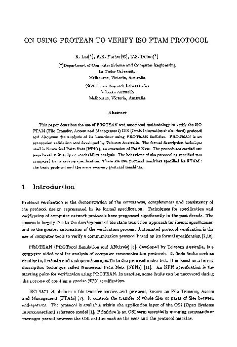 (PDF) On using PROTEAN to verify ISO FTAM protocol