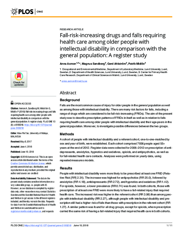 (PDF) Fall-risk-increasing drugs and falls requiring health care among ...