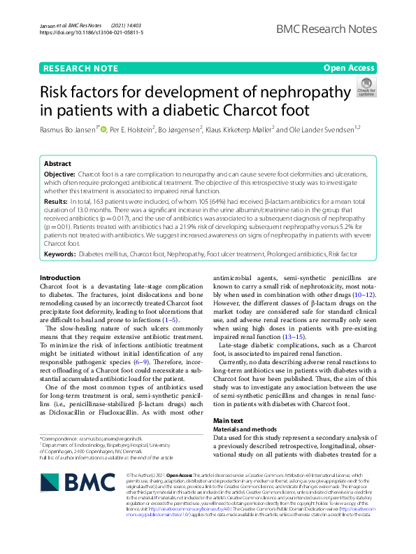 (PDF) Risk factors for development of nephropathy in patients with a ...