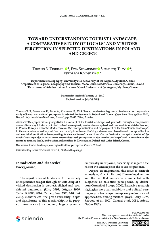 (PDF) Toward understanding tourist landscape. a comparative study of ...