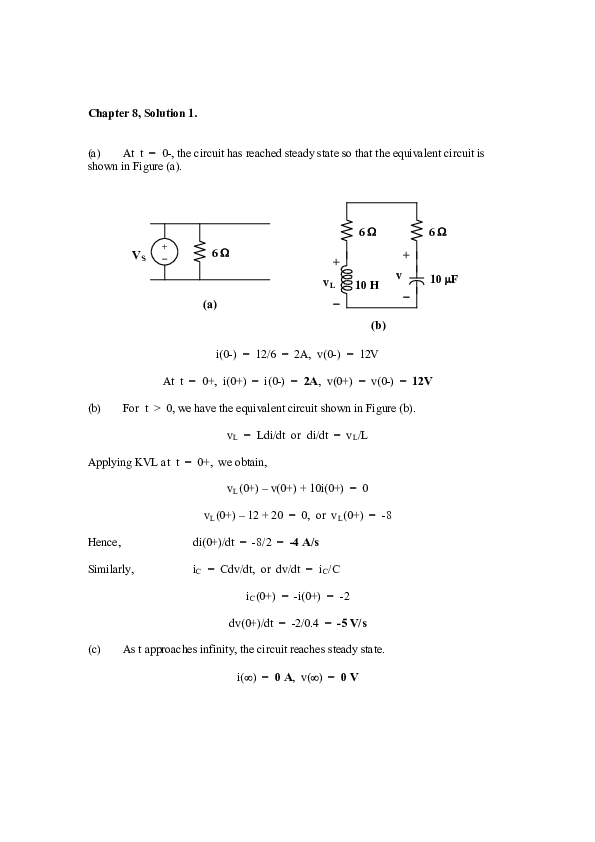 (PDF) Solution Sadiku - 5th - ch08 | Rafaela Pere - Academia.edu