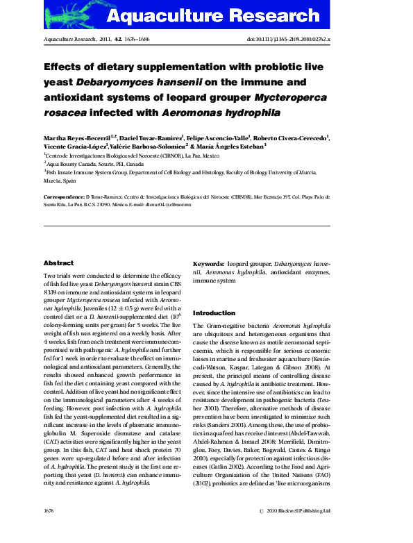 (PDF) Effects of dietary supplementation with probiotic live yeast ...