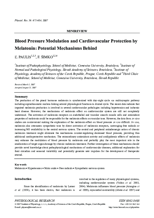 View of (PDF) Blood pressure modulation and cardiovascular protection by ...