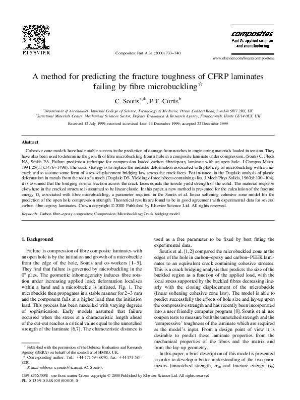 (PDF) A method for predicting the fracture toughness of CFRP laminates ...
