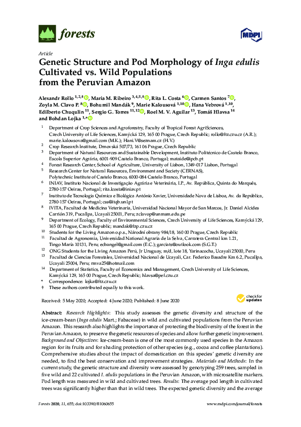 (PDF) Genetic Structure and Pod Morphology of Inga edulis Cultivated vs ...