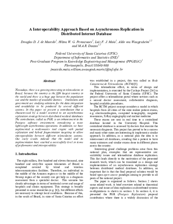 (PDF) An interoperability approach based on asynchronous replication ...
