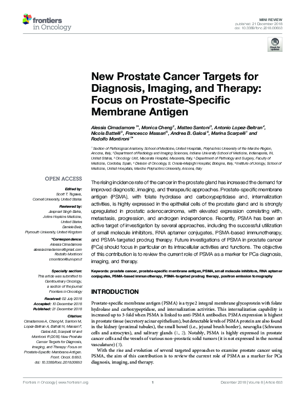 (PDF) New Prostate Cancer Targets for Diagnosis, Imaging, and Therapy ...