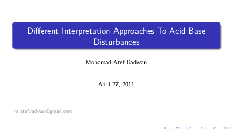 (PDF) Different Interpretation Approaches To Acid Base Disturbances