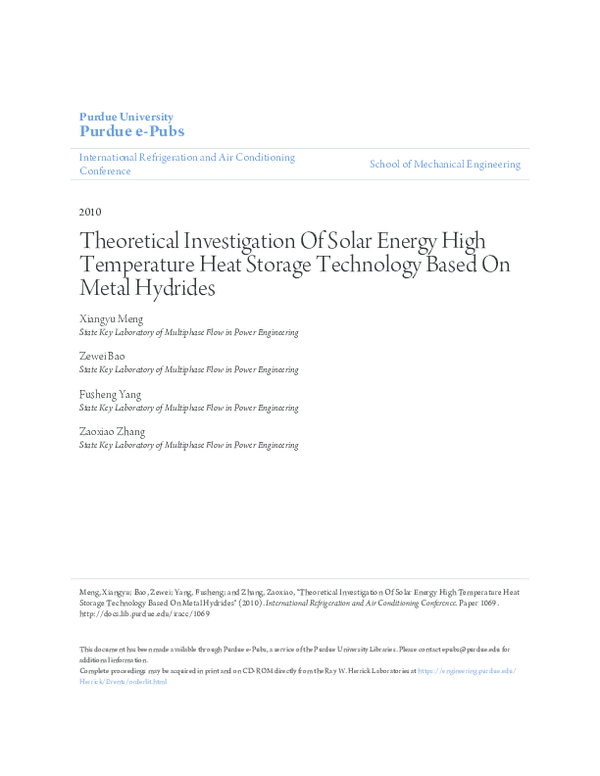 (PDF) Theoretical Investigation Of Solar Energy High Temperature Heat ...