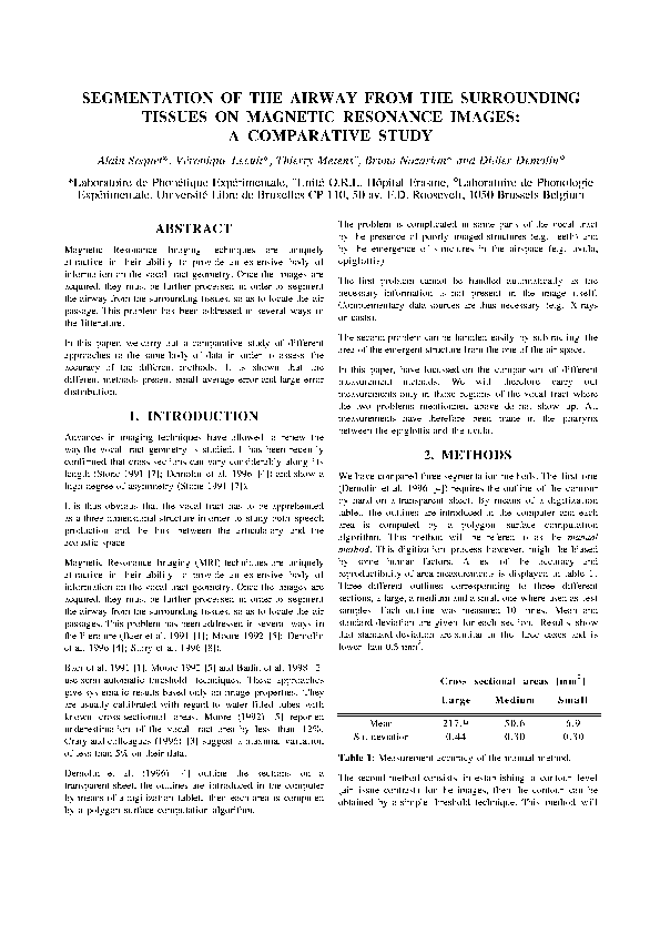 (PDF) Segmentation of the airway from the surrounding tissues on ...