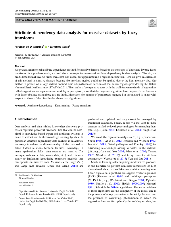 (PDF) Attribute dependency data analysis for massive datasets by fuzzy ...