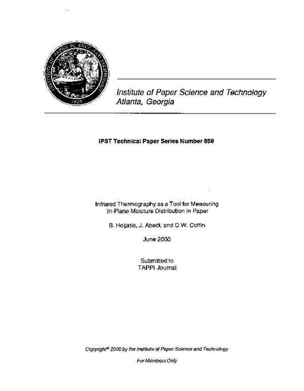 (PDF) Infrared thermography as a tool for measuring in-plane moisture ...