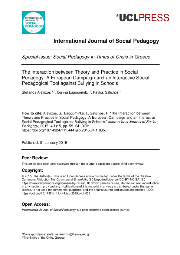 (PDF) Social Pedagogy in Times of Crisis in Greece The Interaction ...