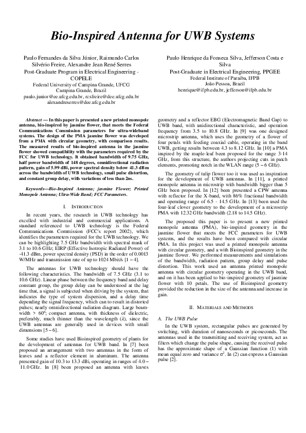 (PDF) BioInspired Antenna for UWB Systems Paulo Fernandes Academia.edu