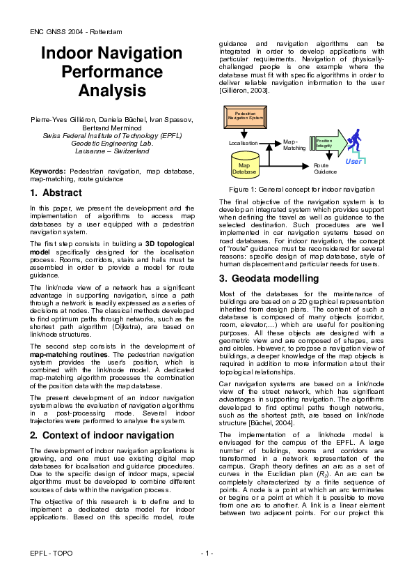(PDF) Indoor navigation performance analysis