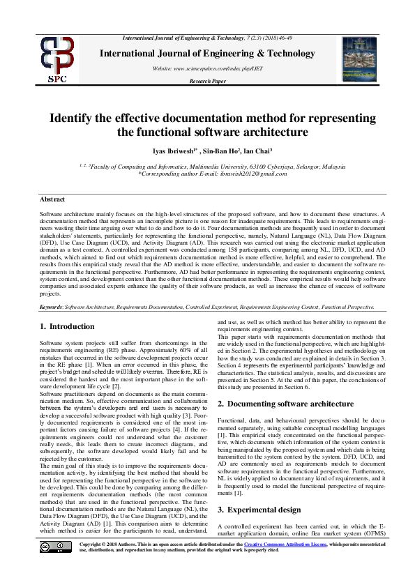 (PDF) Identify the effective documentation method for representing the ...
