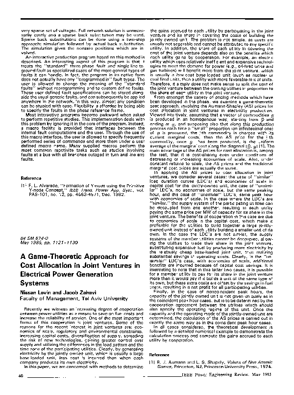 (PDF) A Game-Theoretic Approach for Cost Allocation in Joint Ventures ...