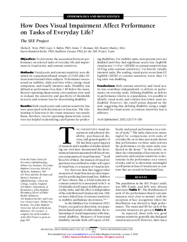 (PDF) West SK, Rubin GS, Broman AT, et al.. How does visual impairment