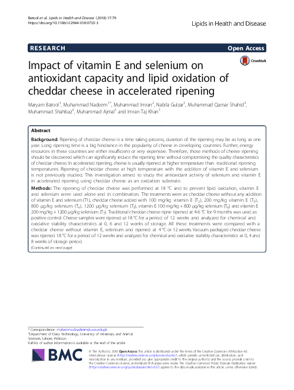 (PDF) Impact of vitamin E and selenium on antioxidant capacity and ...