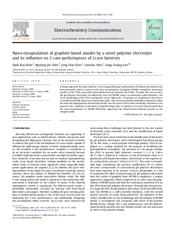 (PDF) Nano-encapsulation of graphite-based anodes by a novel polymer ...