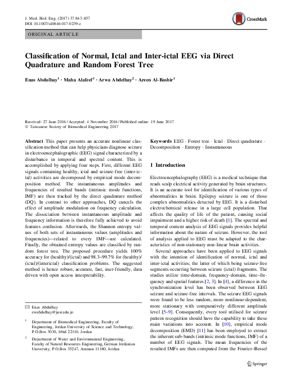 (PDF) Classification of Normal, Ictal and Inter-ictal EEG via Direct ...
